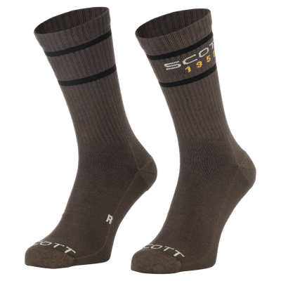 SCOTT Retro Casual Crew Sock (Pack 3) in Wood Grey, main view