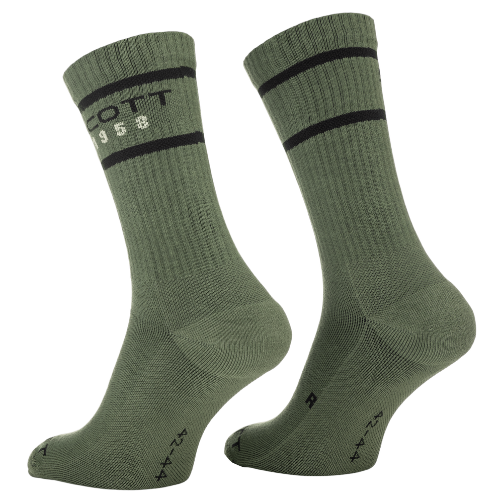 SCOTT Retro Casual Crew Sock (Pack 3) in Tranquil Green, view 2