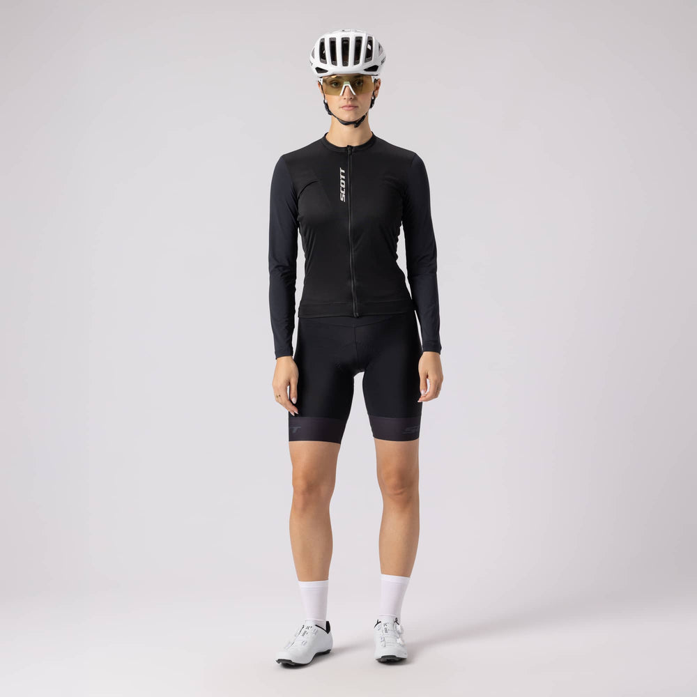 SCOTT Pro Long-sleeve Women's Jersey in Black, view 3