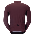 SCOTT Pro Warm Windbreaker Long-sleeve Men's Jersey in Cocoa Red/Black, view 2