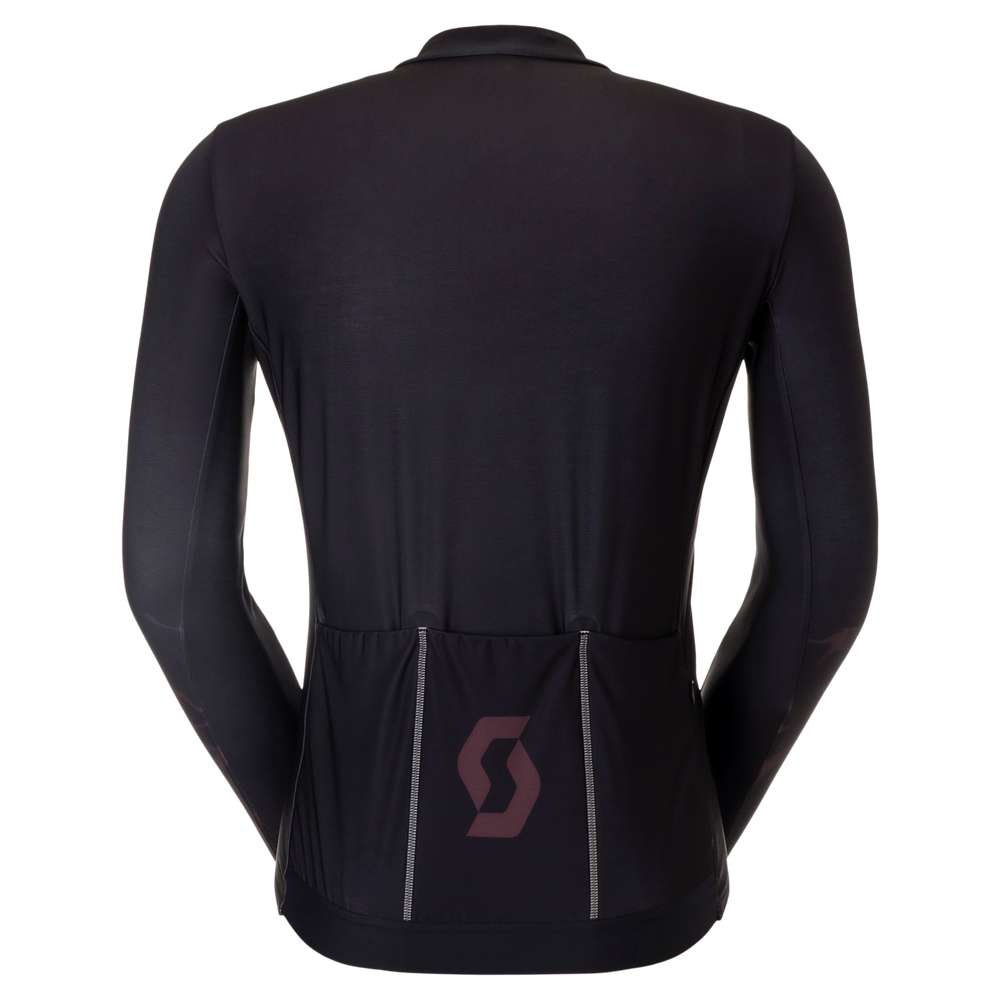 SCOTT Pro Mid Long-sleeve Men's Jersey in Cocoa Red/Black, view 2