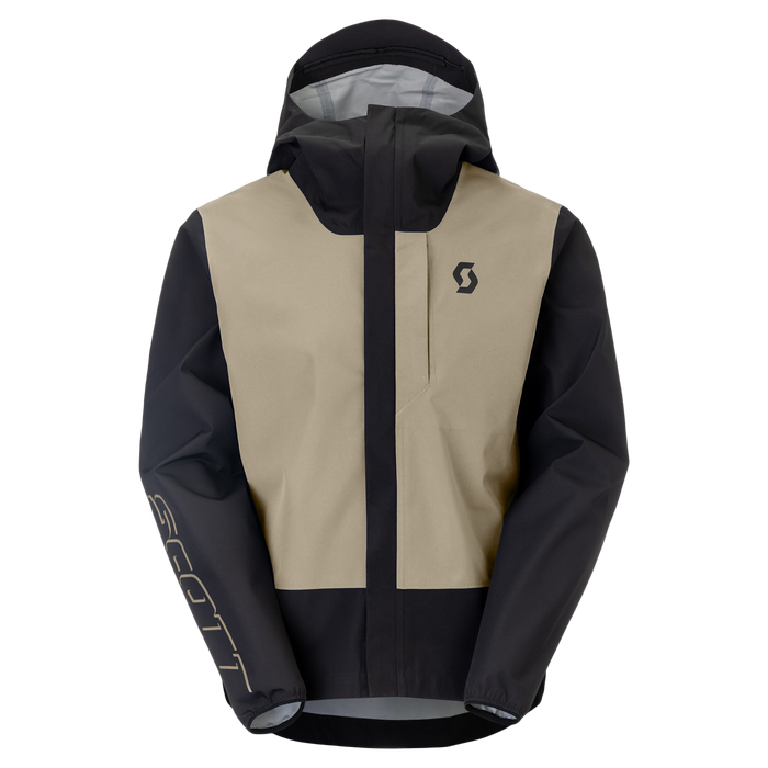 SCOTT Vertic 2.5 Layer Waterproof Men's Jacket in Black/Portobello Beige, main view