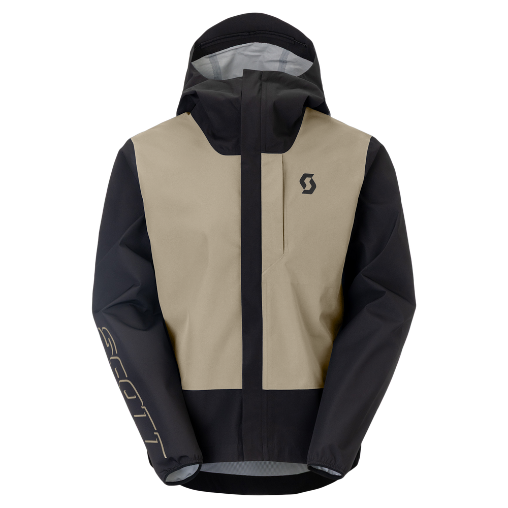 SCOTT Vertic 2.5 Layer Waterproof Men's Jacket in Black/Portobello Beige, main view
