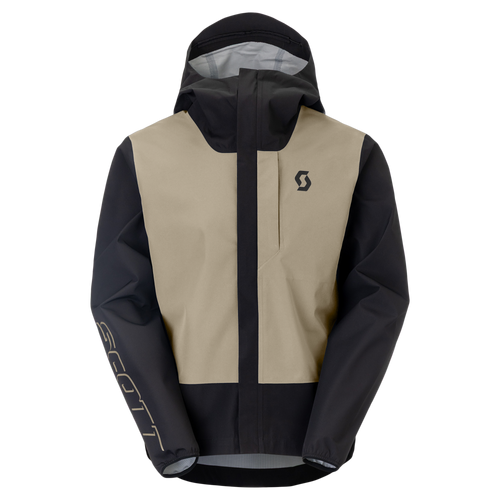 SCOTT Vertic 2.5 Layer Waterproof Men's Jacket in Black/Portobello Beige, main view