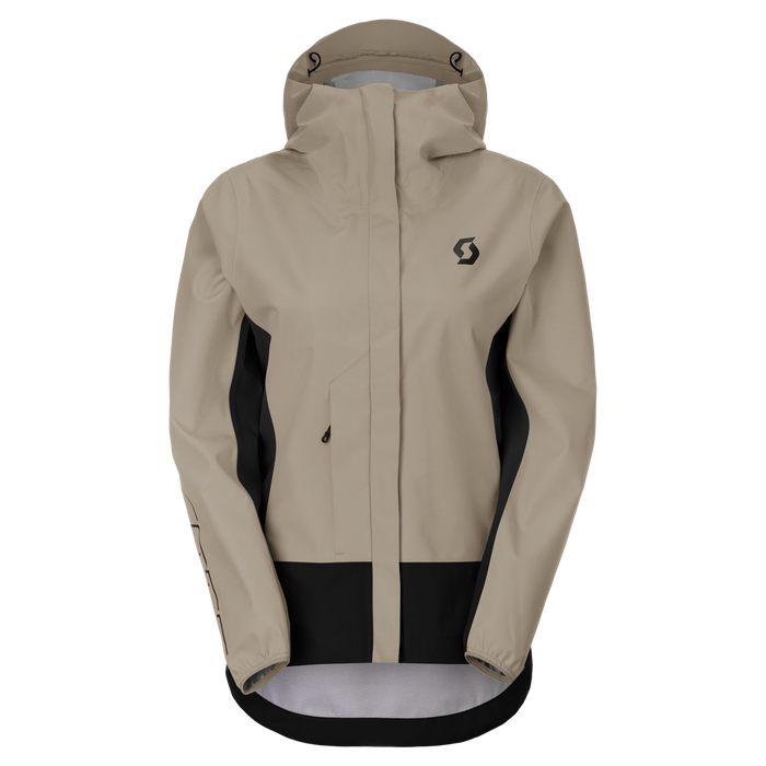 SCOTT Vertic 2.5 Layer Waterproof Women's Jacket in Portobello Beige/Black, main view
