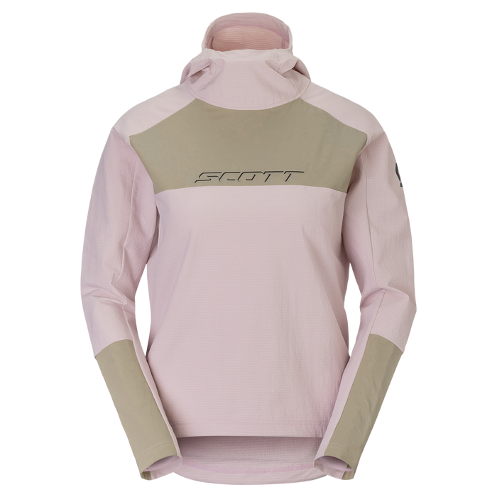 SCOTT Vertic Pro Warm Women's Hoodie in Wax Pink/Portobello Beige, main view