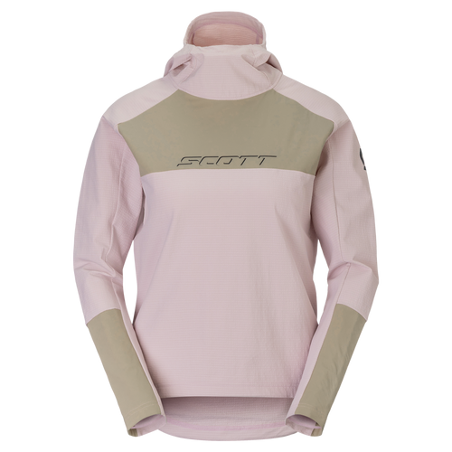 SCOTT Vertic Pro Warm Women's Hoodie in Wax Pink/Portobello Beige, main view