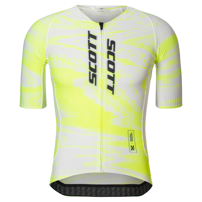 SCOTT RC Ultd Aero Short-sleeve Men's Jersey in Safety Yellow/White, main view