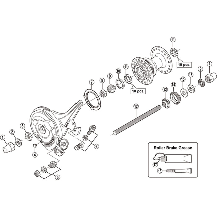 Shimano HB-NX50 left hand dust cap