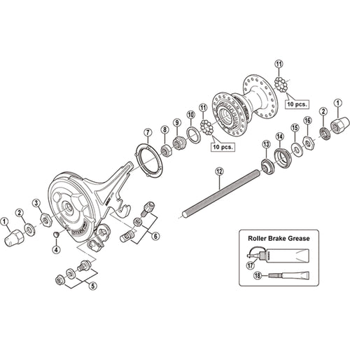 Shimano HB-NX50 left hand dust cap