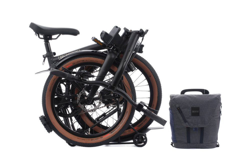 Brompton Electric G Line with SuperRoll+ and Handlebar Control e-Motiq system 4-speed in Space Black