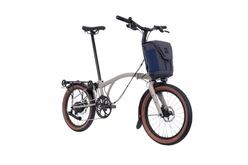 2026 Brompton Electric G Line with SuperRoll+ and Handlebar Control - e-Motiq system in Traildust White