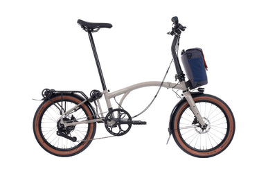 2026 Brompton Electric G Line with SuperRoll+ and Handlebar Control - e-Motiq system in Traildust White