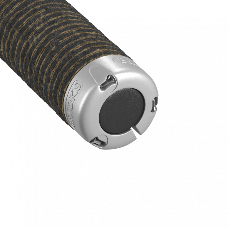 Brooks Plump Leather Grips in Black