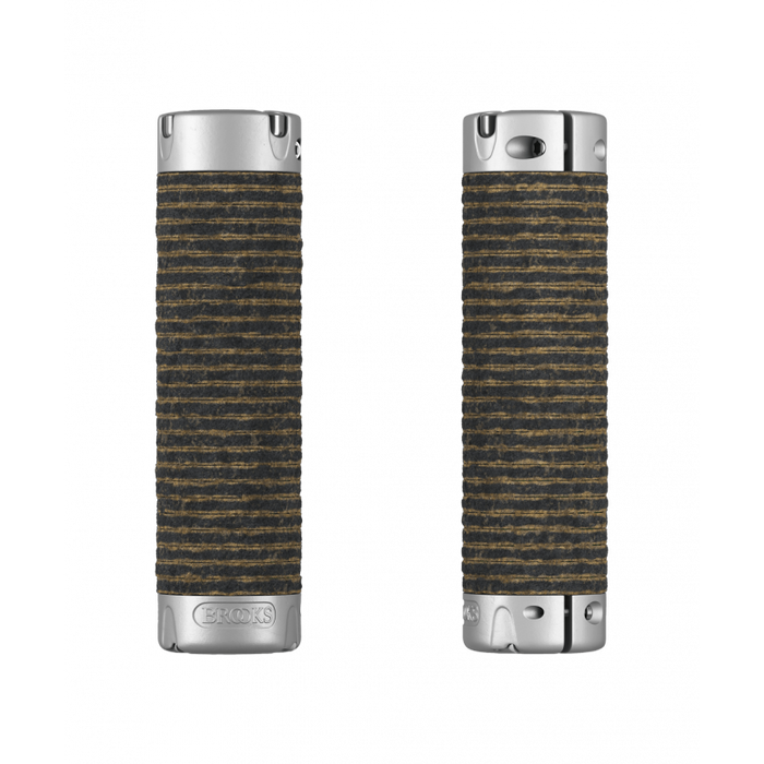 Brooks Plump Leather Grips in Black