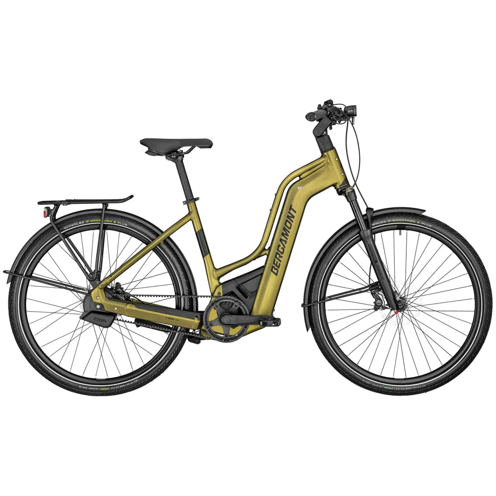 2022 Bergamont E-Horizon Premium Pro Belt Amsterdam Bike in Dark Gold