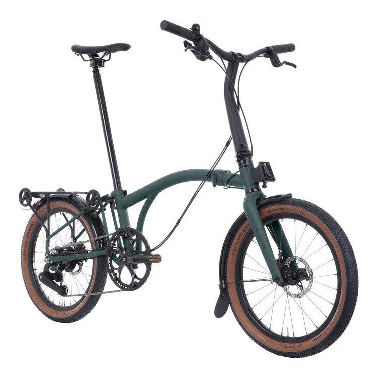 2026 Brompton G Line Folding Bike with Mudguards and Rack in Forest Gr ...