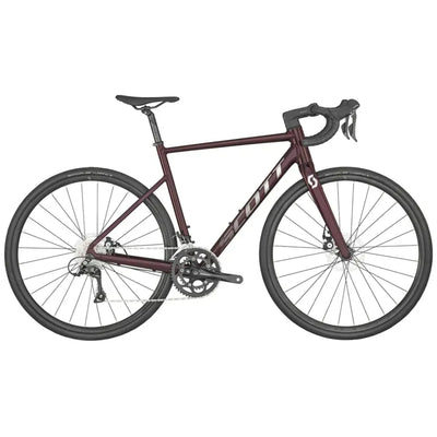 2024 Scott Speedster 30 Road Bike In Red Tint Raw Alloy