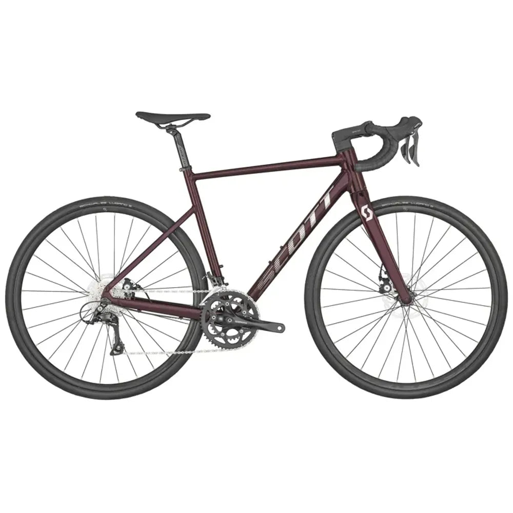 2024 Scott Speedster 30 Road Bike In Red Tint Raw Alloy