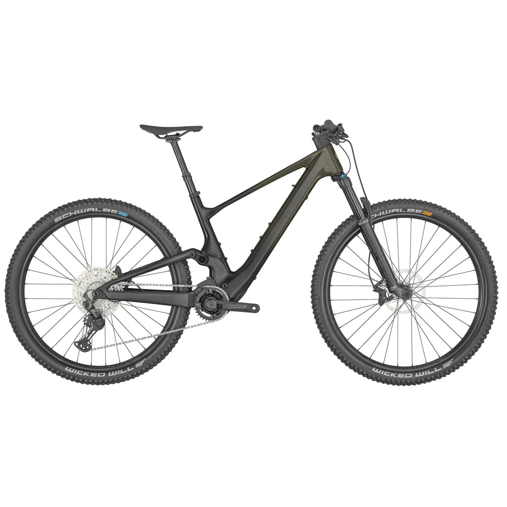 2023 SCOTT Lumen eRIDE 910 Carbon Electric Mountain Bike in Green