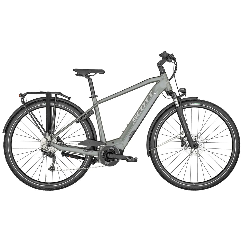 2023 SCOTT Sub Active eRIDE 10 Men's Electric Hybrid Bike in Grey