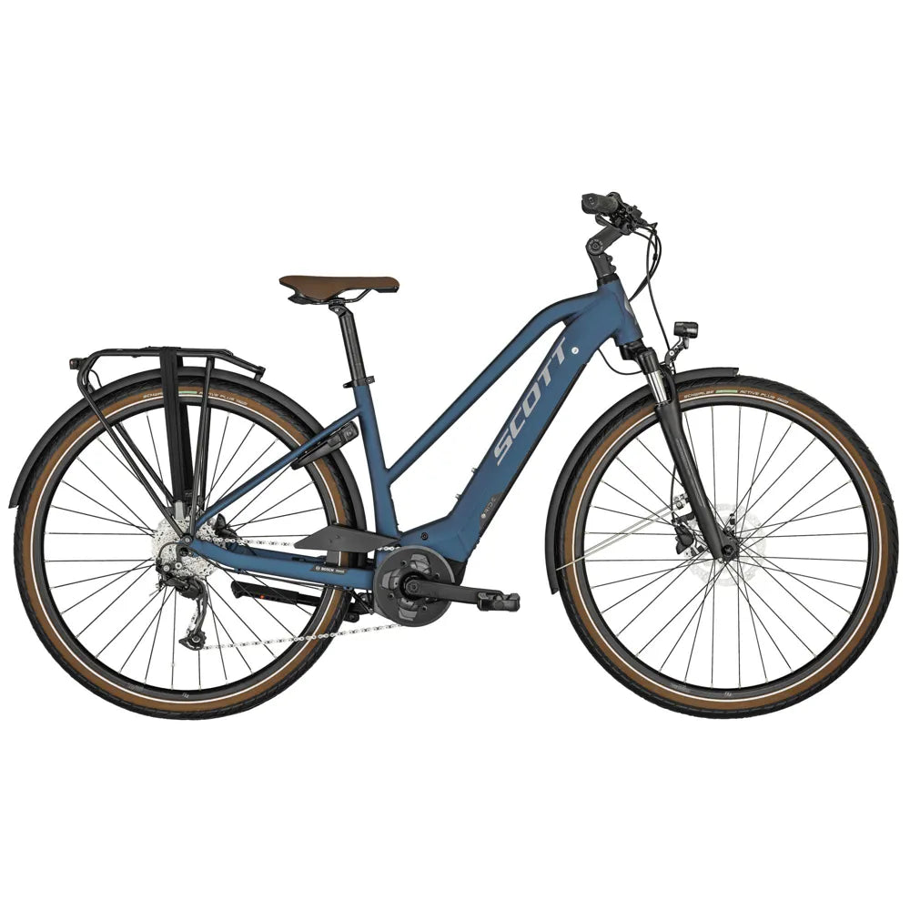 2023 Scott Sub Active eRIDE 20 Women's Electric Hybrid Bike in Blue