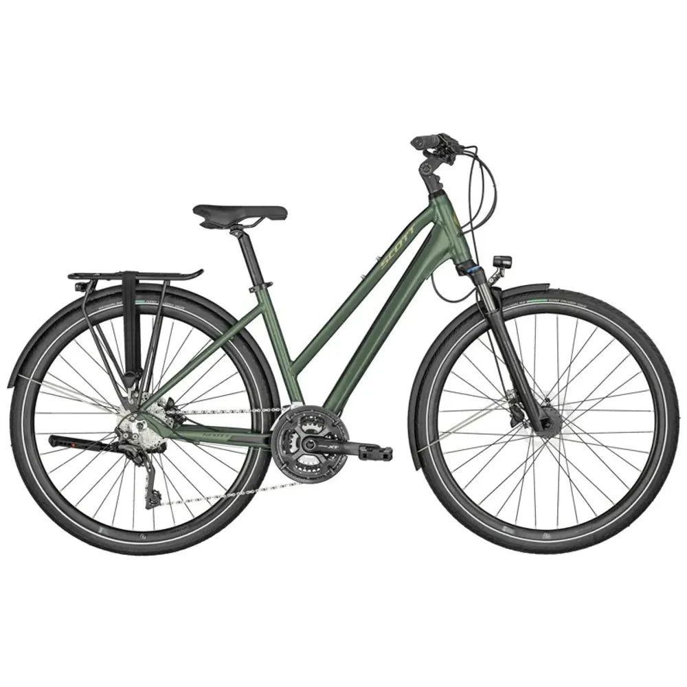 2023 Scott Sub Sport 10 Women's Hybrid Bike in Green