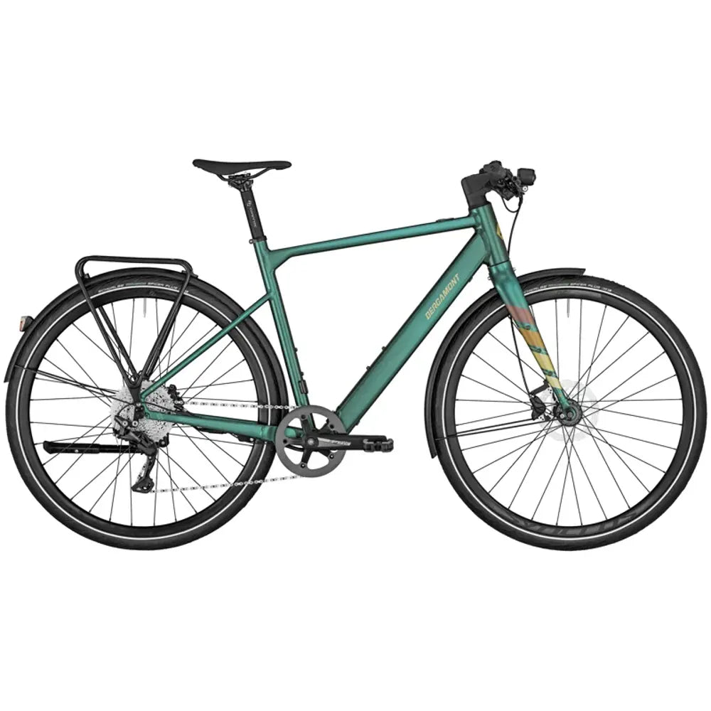 2024 Bergamont E-Sweep Tour Electric Flat Bar Hybrid Bike in Green