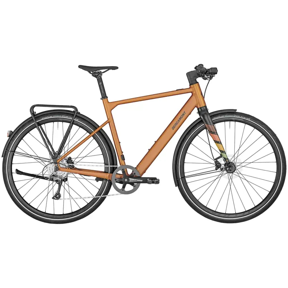 2024 Bergamont E-Sweep Sport Electric Flat Bar Hybrid Bike in Orange