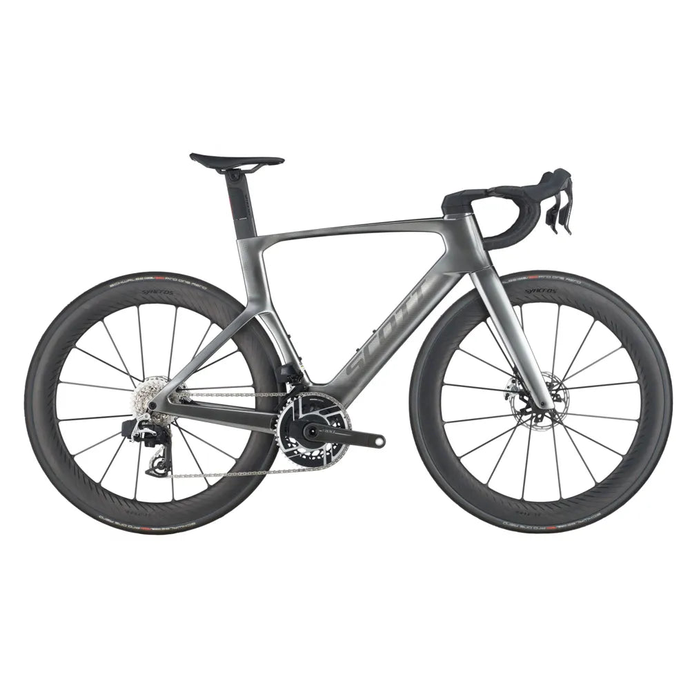 2024 SCOTT Foil RC Ultimate RED eTap AXS Carbon Road Bike in Silver