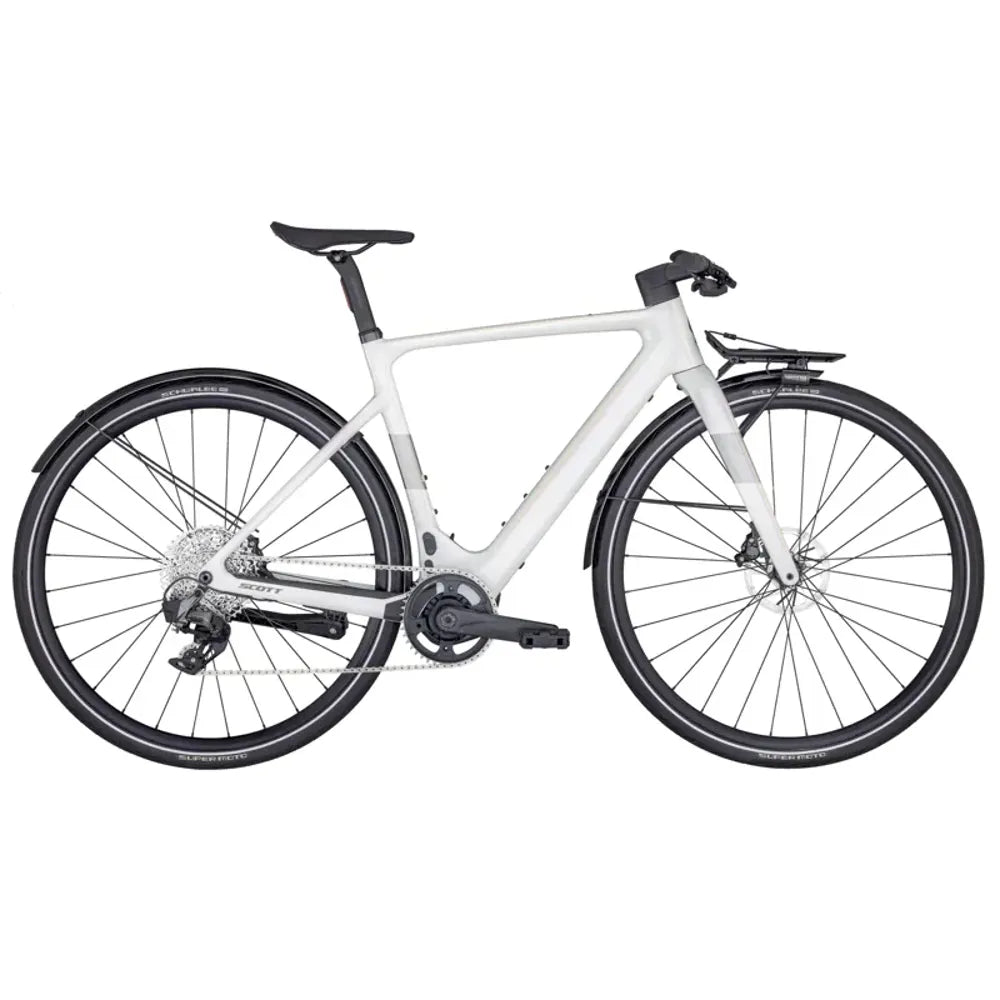 2025 SCOTT Silence eRide Carbon Electric Hybrid Bike in White