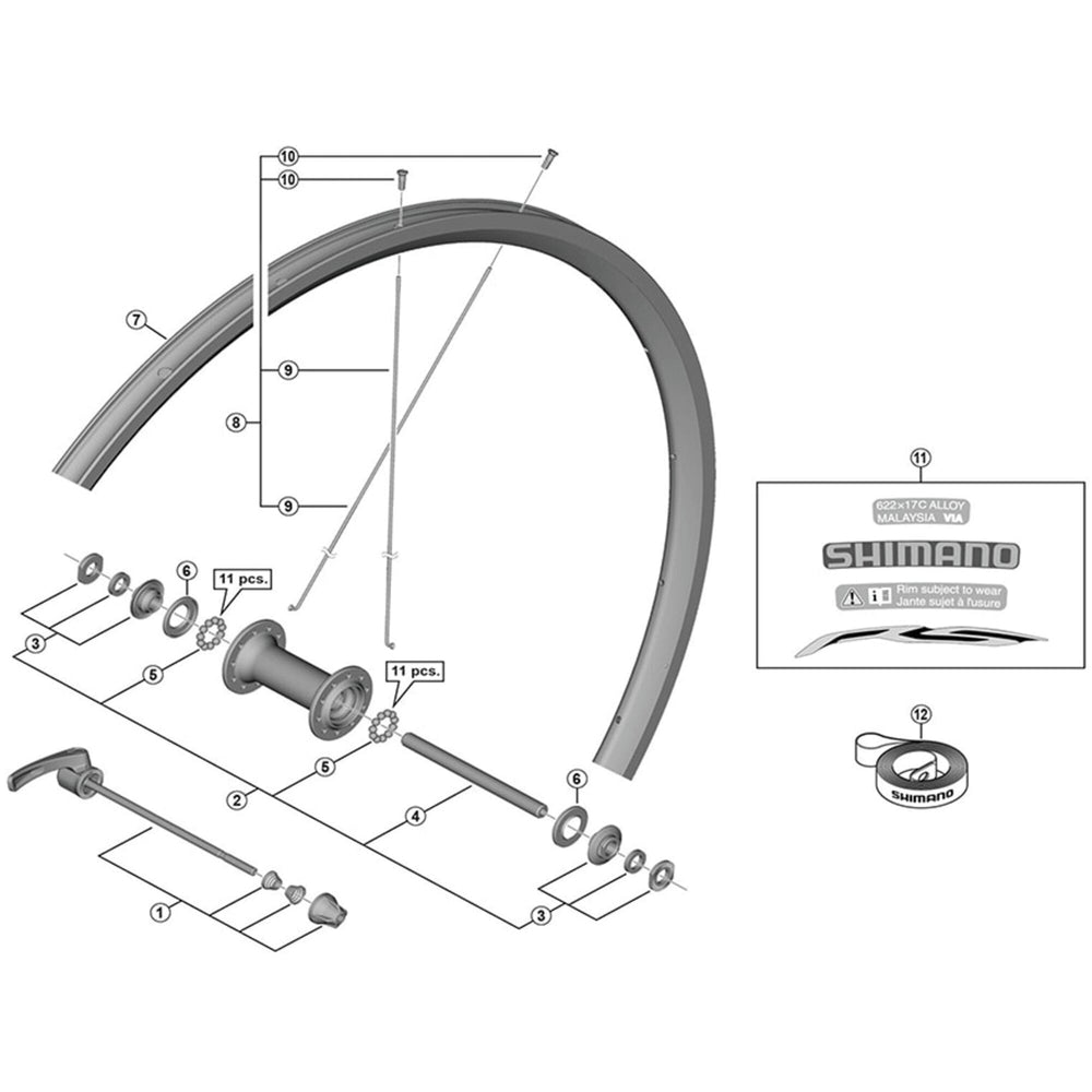 Shimano HB-4500 lock nut unit