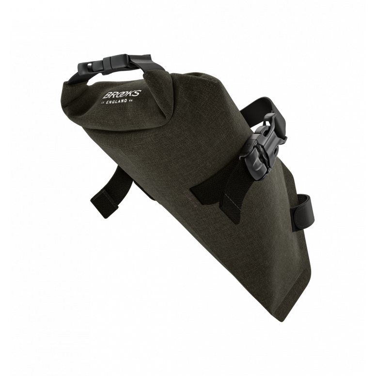 Brooks Scape Saddle Roll Bag in Mud Green