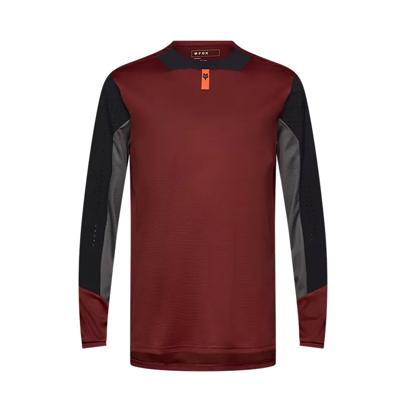 Fox Racing Defend Long Sleeve Jersey in Rust