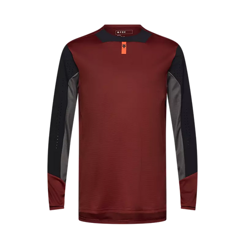 Fox Racing Defend Long Sleeve Jersey in Rust