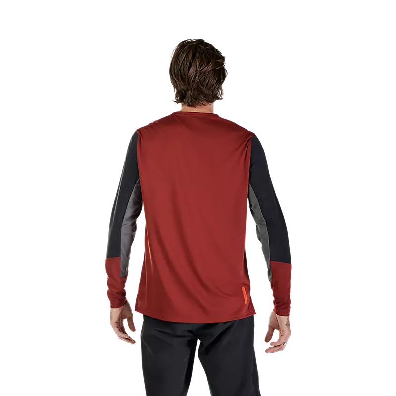 Fox Racing Defend Long Sleeve Jersey in Rust
