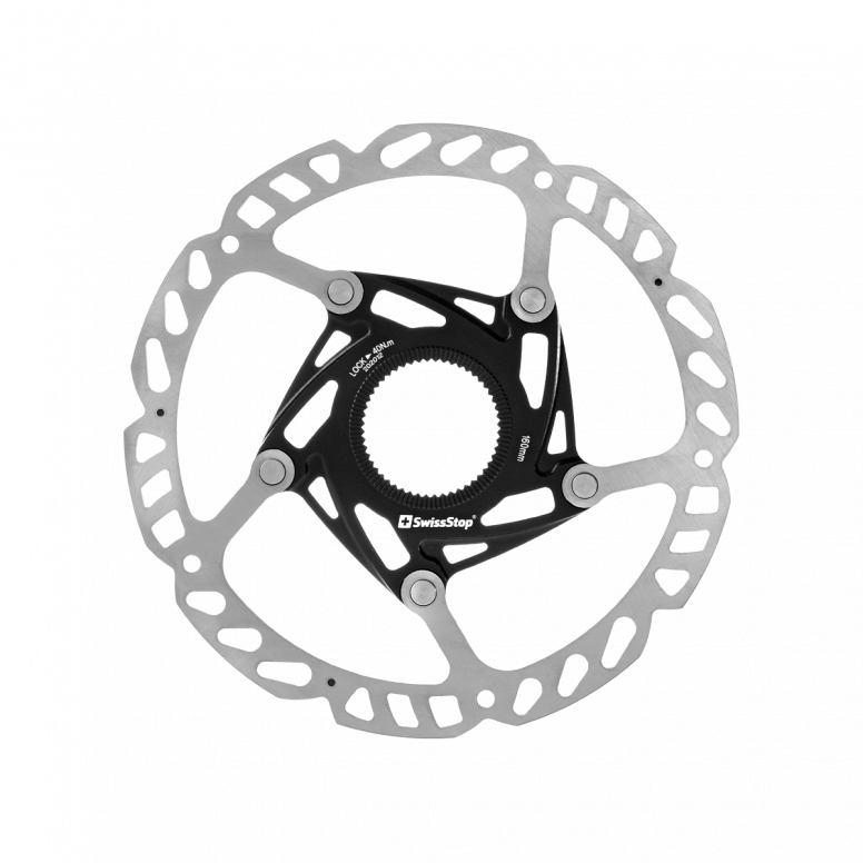 SwissStop Catalyst Race - Centre Lock in Silver/Black