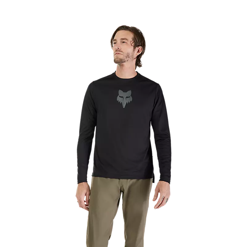 Fox Racing Ranger Long Sleeve Fox Head Jersey in Black