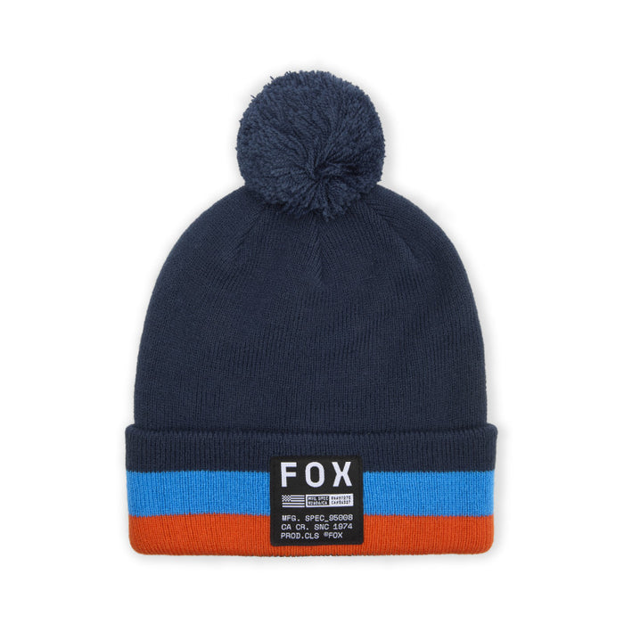 Fox Racing Fracture Pom Beanie in Midnight Blue