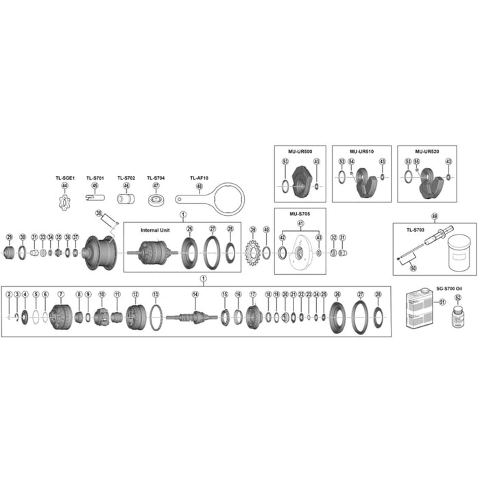 Shimano SG-S700 lock washer seal