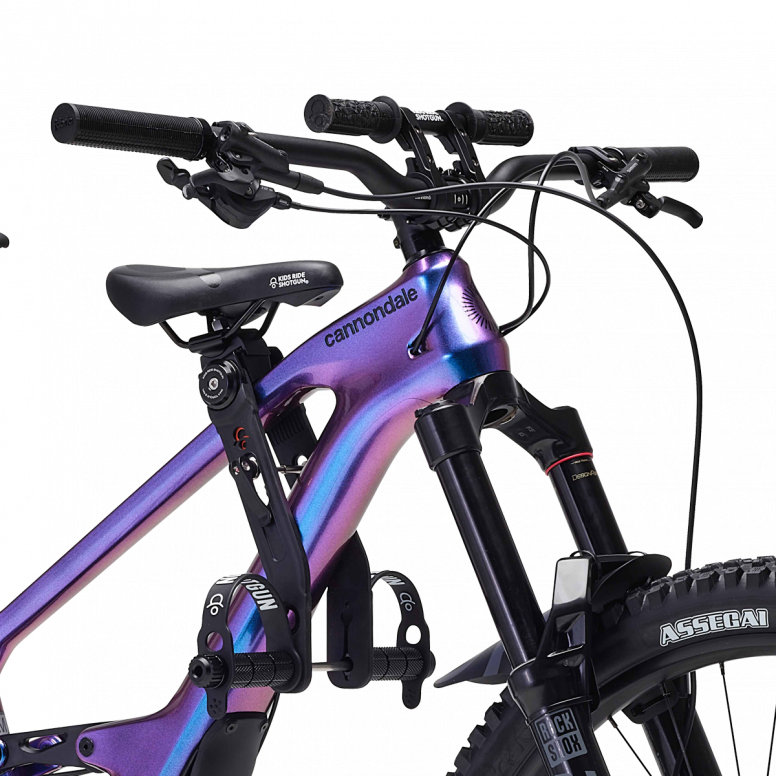 Shotgun 2.0 Child Bike Seat and Handlebars Combo in Black