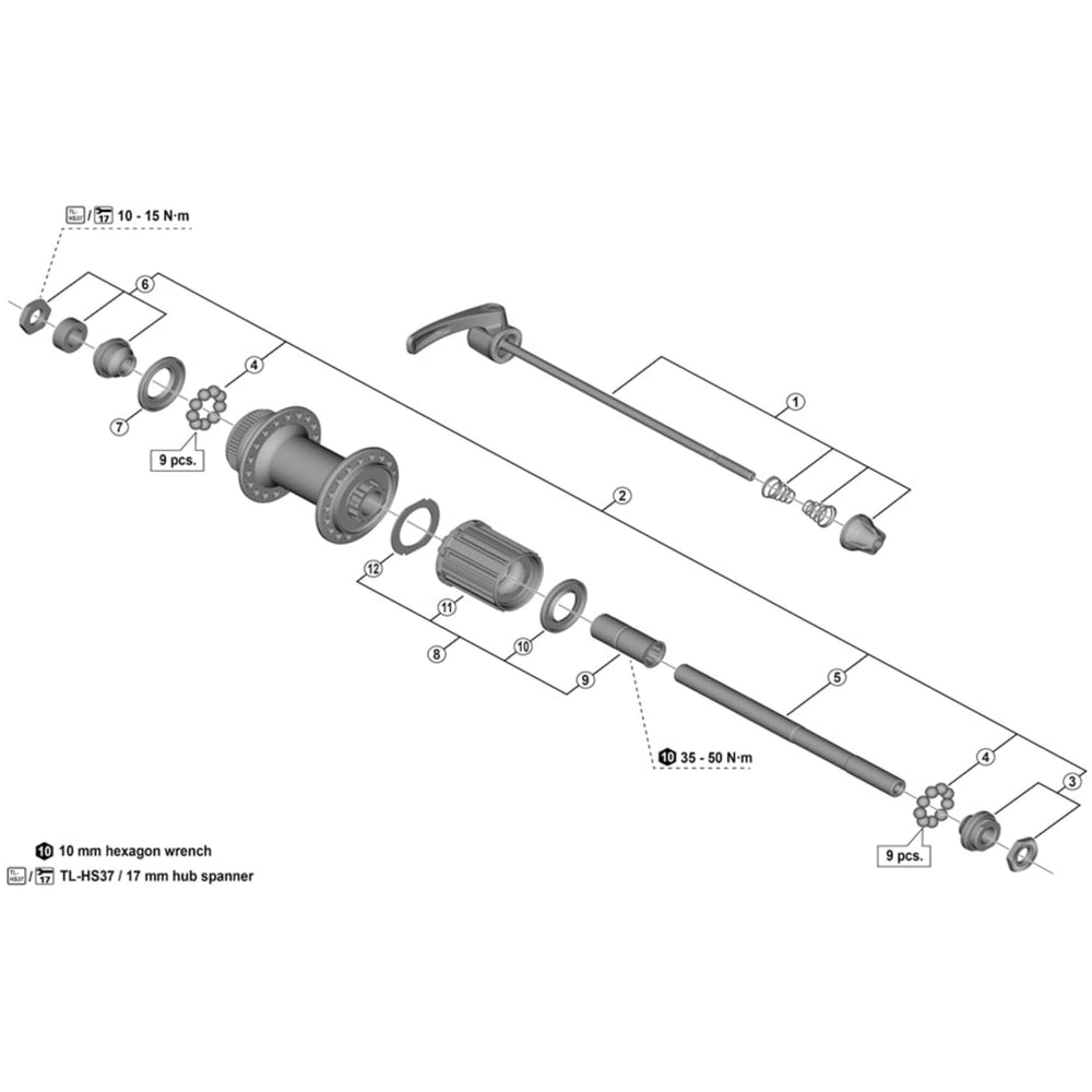 Shimano FH-M595 complete freewheel body