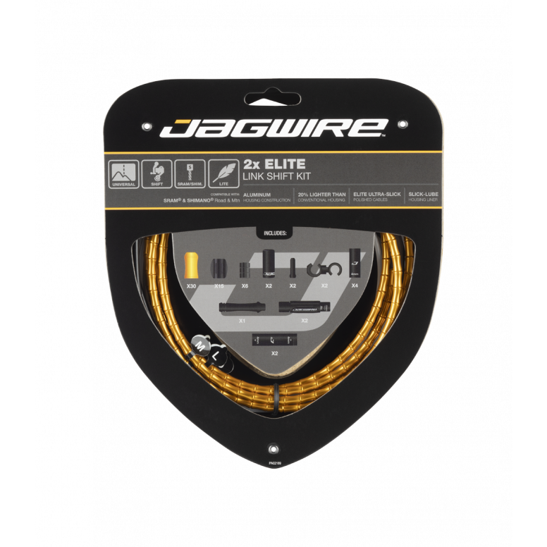 Jagwire Elite Link Shift Kit 2x in Gold