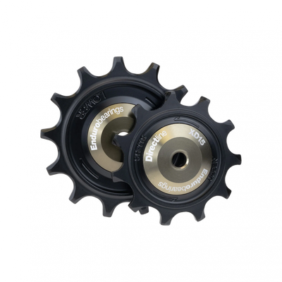 Enduro Bearings XD15 Direct Line Pulley Wheels for SRAM 12sp in Black/Gold