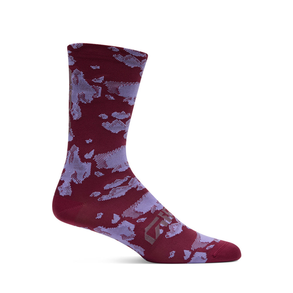 2026 GIRO Comp Racer High Rise Unisex Cycling Socks in Maroon Pulse