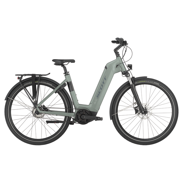 2025 Scott Sub 40 Belt Wave Electric Hybrid Bike In Green