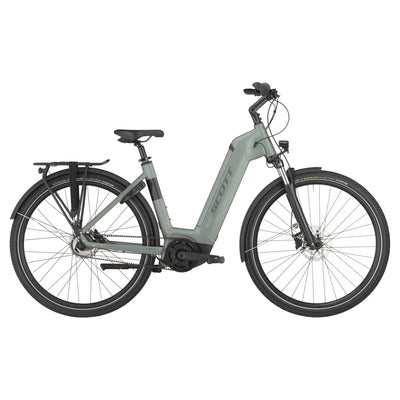 2025 Scott Sub 40 Belt Wave Electric Hybrid Bike In Green