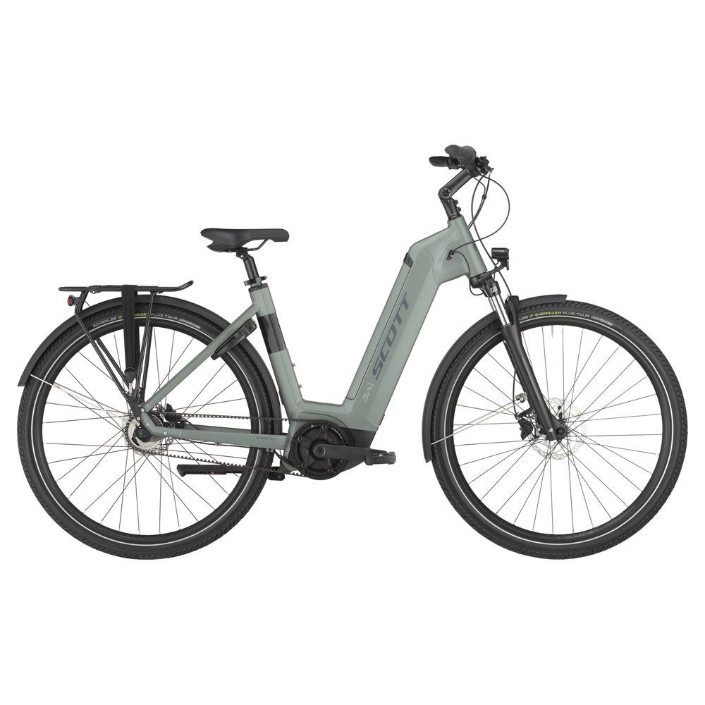 2025 Scott Sub 40 Belt Wave Electric Hybrid Bike In Green
