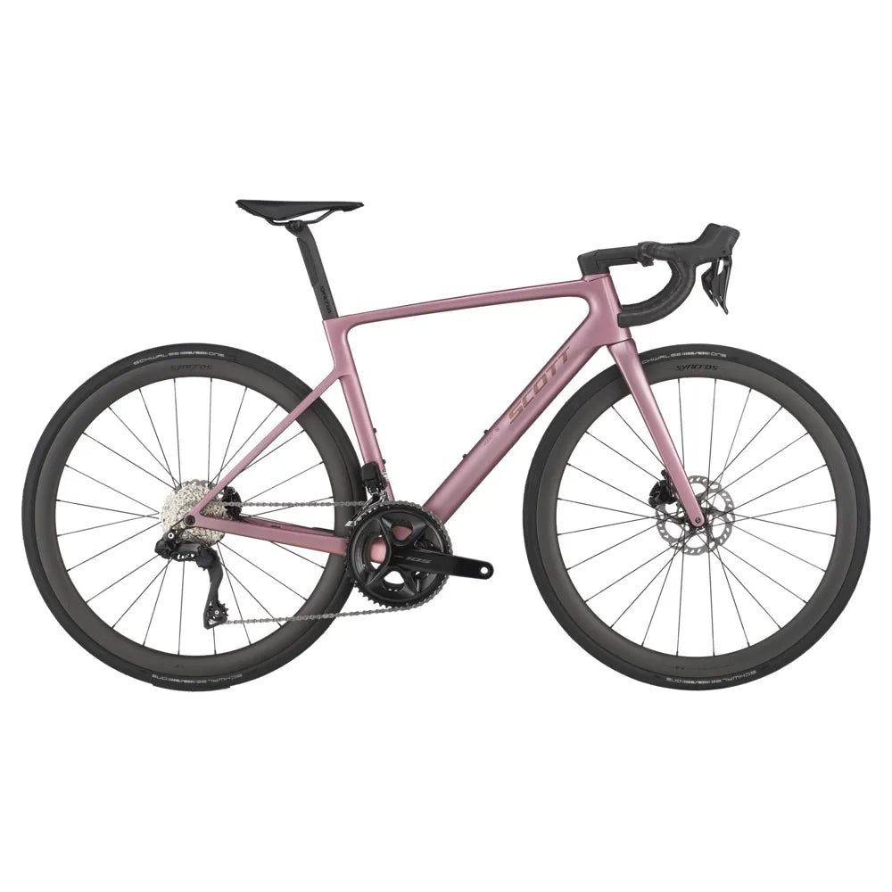 2025 SCOTT Addict RC 30 105 Di2 Carbon Road Bike in Ash Pink