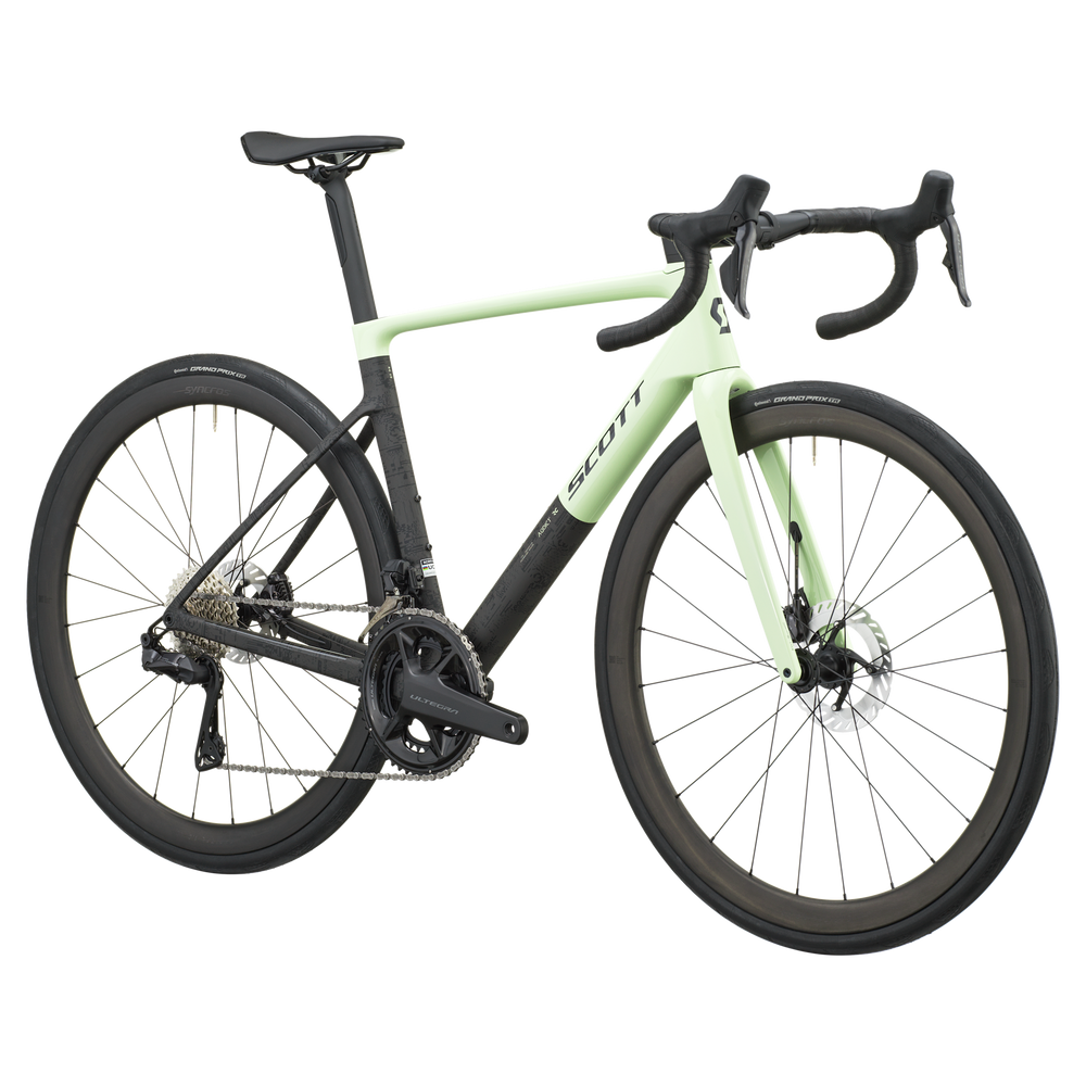 SCOTT Addict RC 20 in Cream Green/Carbon Black, side view